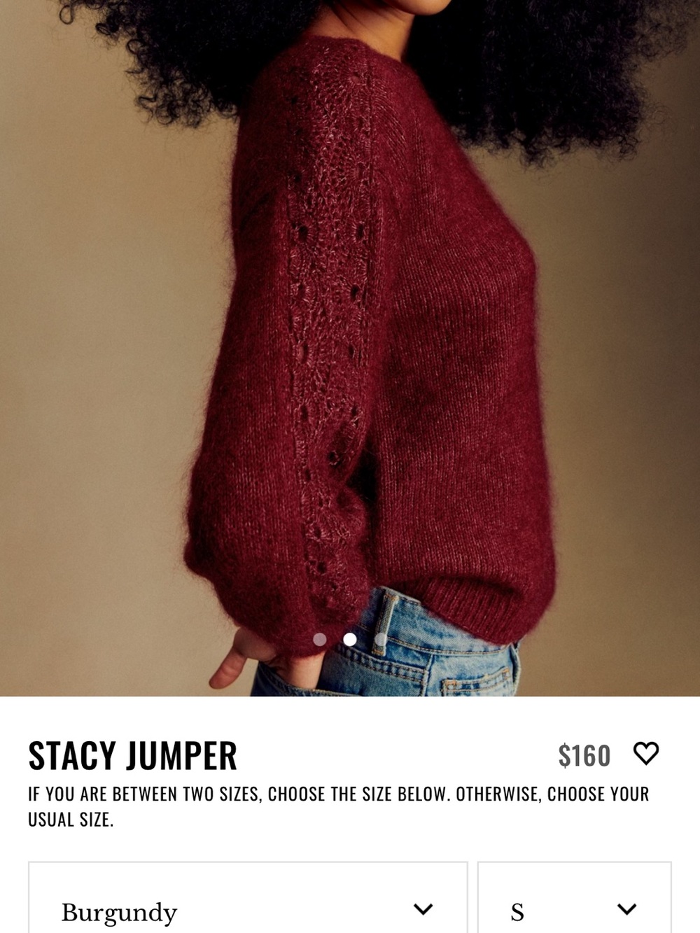 Stacy Jumper Burgundy Women's Sweater